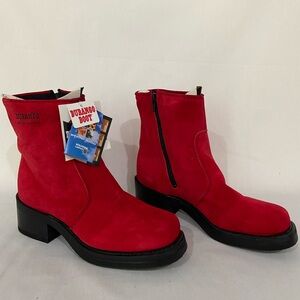 Durango Women’s Red Suede Zip Platform Boots - Size 9